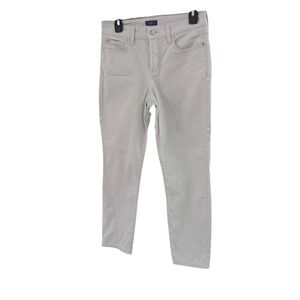 NYDJ Ankle Jeans Women"s Size‎ 4 Cream Stretch Slim Fit Cotton Blend